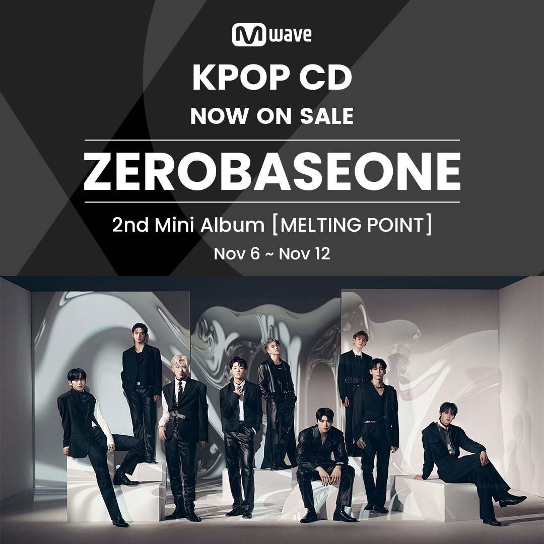 [#Mwave shop] You can buy #ZEROBASEONE’s 2nd Mini Album on Mwave Shop!

💿Product : ZEROBASEONE - 2nd Mini Album [MELTING POINT]

⏰Sales Period : NOV 6, 17:00 ~ NOV 12, 18:00 (KST)

➡ bit.ly/ZB1_MELTINGPOI…

#ZB1 #제로베이스원
#MELTINGPOINT
