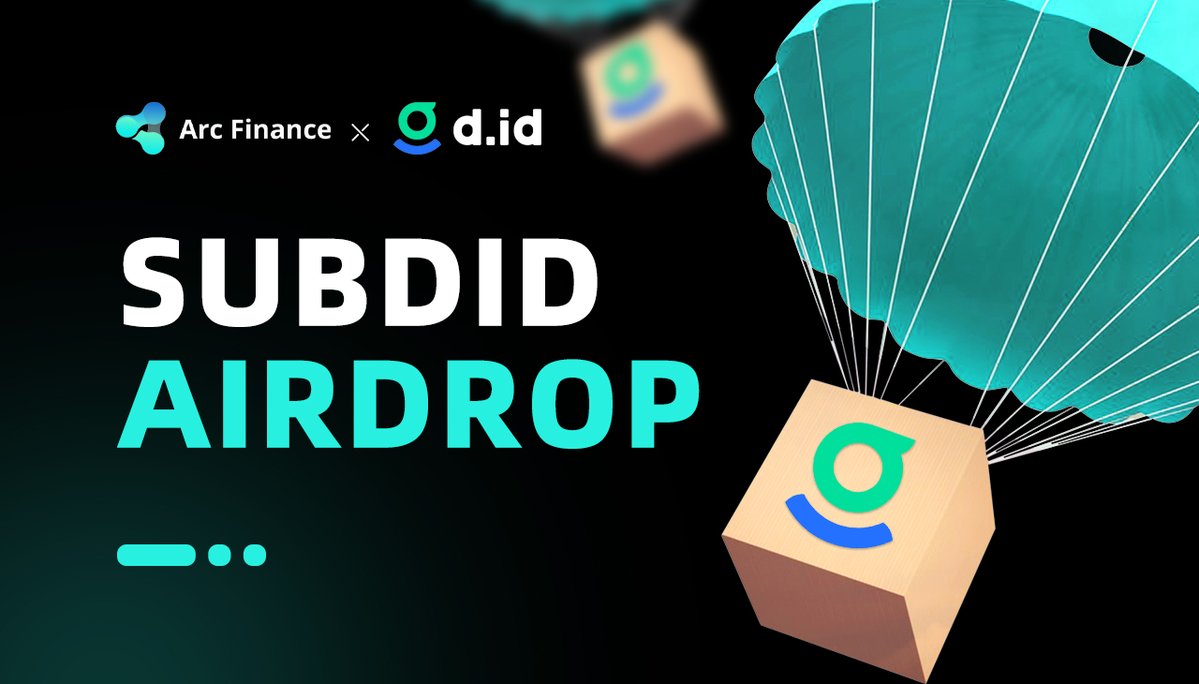 Arc__Finance's tweet photo. 📢Glad to be partner with @DIDbased to bring you an unprecedented wave of #SubDID revolution.
We''ve prepared exclusive airdrop of 🛫 500 .bit SubDID to the #ArcFinance Community🎁
Like❤,RT🔄
Complete tasks👇 for #Rewards
https://t.co/cn72Awwp4Q https://t.co/50BXt5f5BD