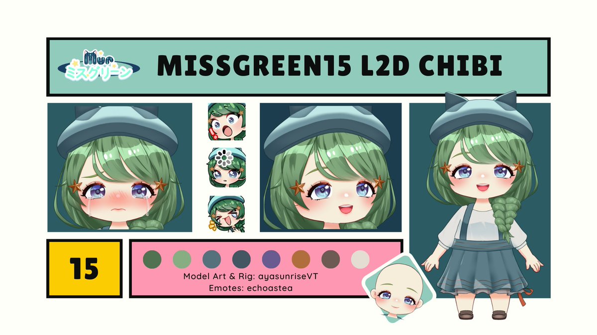 missgreen15_'s tweet photo. Hewwo, new and old Meowmates! Welcome to the Cadship~ This is my L2D Chibi form Showcase!!
🛸Mur L2D Chibi Form🛸
🛸Oshimark: 😺🚀
🛸Live Tag: #MurLive
🛸Art Tag: #MURart
🛸Fan Name: #Meowmates
🛸IRL: #MurIRL
🛸2D Chibi ママ: @ayasunriseTV
🛸Platform: https://t.co/wZRSzUZHmK https://t.co/H6KA9lOIbV