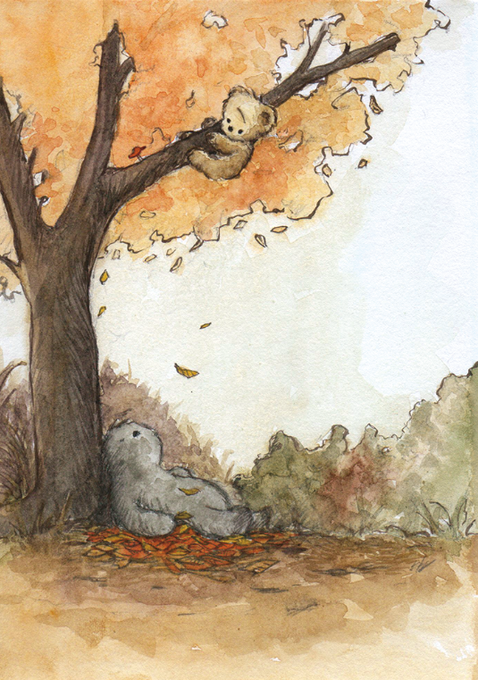 「autumn sitting」 illustration images(Latest)