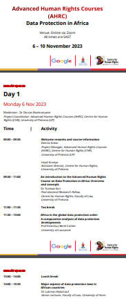 basimanyaned's tweet photo. Advanced Human Rights Course on Data Protection in Africa begins #AHRC2023_DPA hosted by @CHR_HumanRights @UPLawFaculty @UPTuks .
@tomiwa_ilori 
@MagnusKillander @henfknz @hledubzz https://t.co/KOdD6FB42O