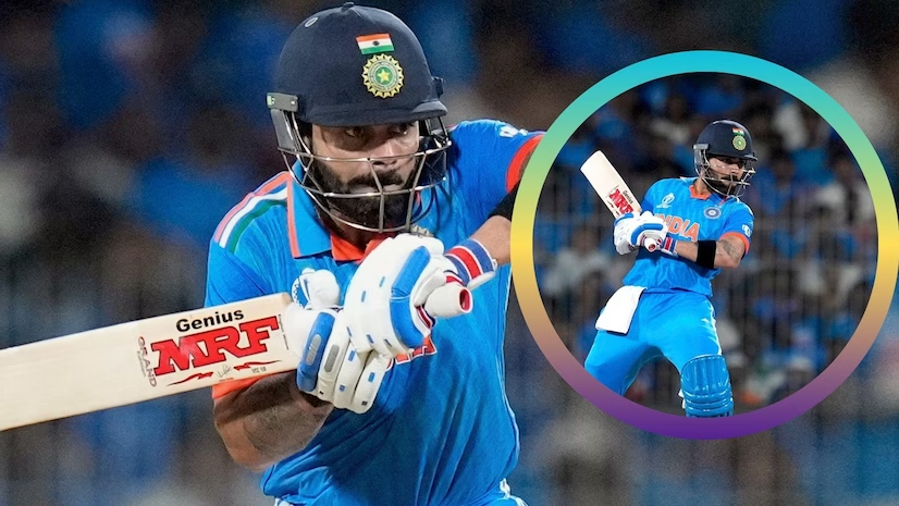 imvproduction's tweet photo. Waiting for Next Century. 
#CricketWorldCup #IndianCricketTeam #WorldCup2023 #ViratKohli https://t.co/Fg3Sqqmh3m
