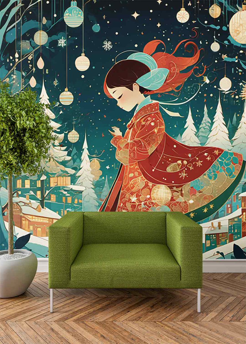 An #angelguardian during #Christmastime #artistic #illustrationdesign #illustrationdesigns #illustration #illustrations #angelguardians #christmasangel #christmasangels #christmas #christmastime #christmastree #christmasdecorations #wallmural #wallmurals #wallart #wallartprint