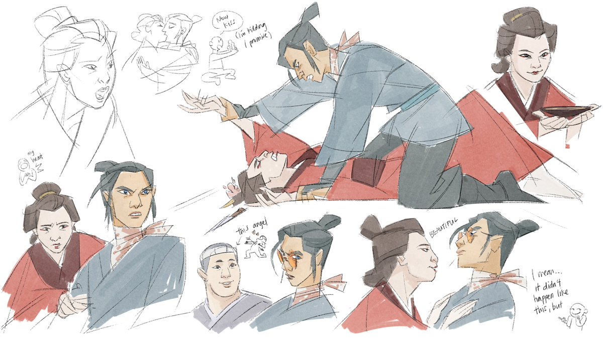 vickychendraws's tweet photo. trying to pace myself with this show (watched 4-5 today), but i already know i'm gonna re-watch it 🧎 

#blueeyesamurai #fanart #doodles #sketch #mizu #akemi #ringo https://t.co/yDDIvq2h2O