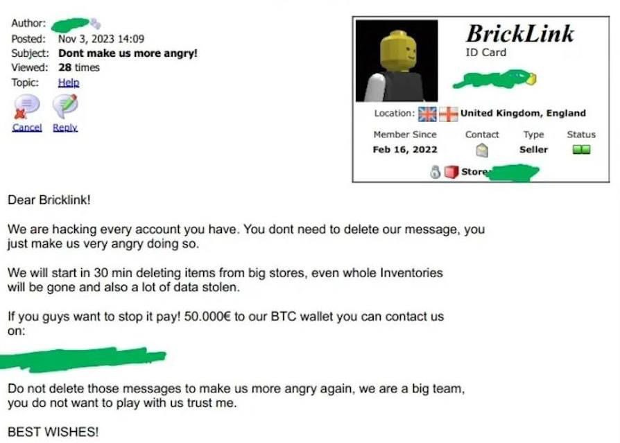 Fraulein_Kazz's tweet image. @BrickLink got hacked.
it is not about DDoS. Something darker through a data breach... 

All my support and I hope you find the best IT-agents to strike back.

Finger crossed... War has begun.
#bricklink #hackingattack #CyberSecurity