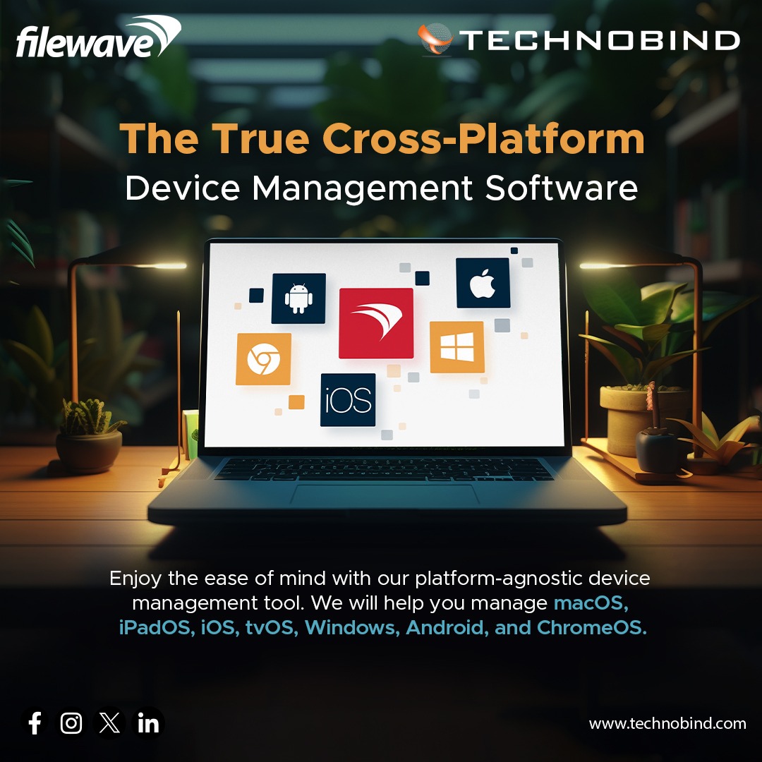 technobind's tweet photo. With Filewave's platform-agnostic device management tool, you can manage your devices anywhere, anytime.
#TechnoBind #DefiningNewPossibilities #tag #FileWave #ManagementTools #devicemanagement #remoteacess #technology https://t.co/YvmZUHTxDl