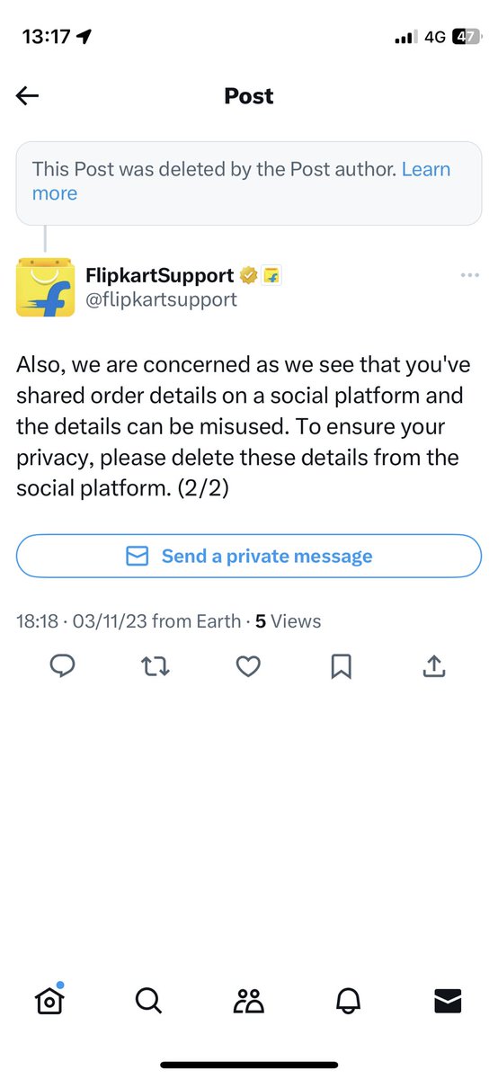 gunsahib10's tweet photo. @Flipkart @flipkartsupport It has been more than a week I placed a return order and still it is not picked up. Today is showing last day to pick up. I received many messages for failed pickup. Kindly assist. https://t.co/mczD2Hbc4v