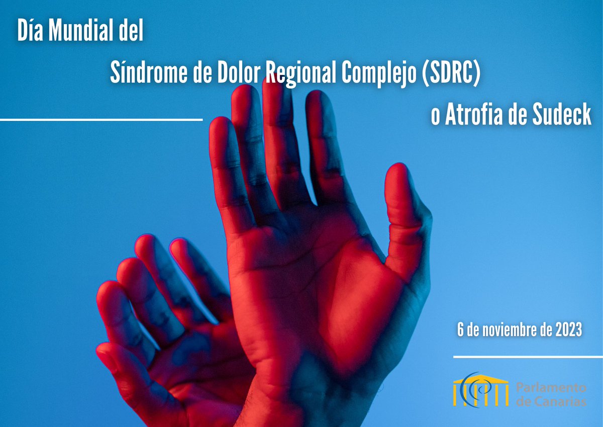 Hoy nos unimos al día del #SíndromeDeSudeck, y damos visibilidad a enfermedad conocida como el Síndrome de dolor general complejo (SDRC), que afecta a las extremidades y se caracteriza por dolor intenso. Su diagnóstico temprano mejora la calidad de vida de las personas afectadas.