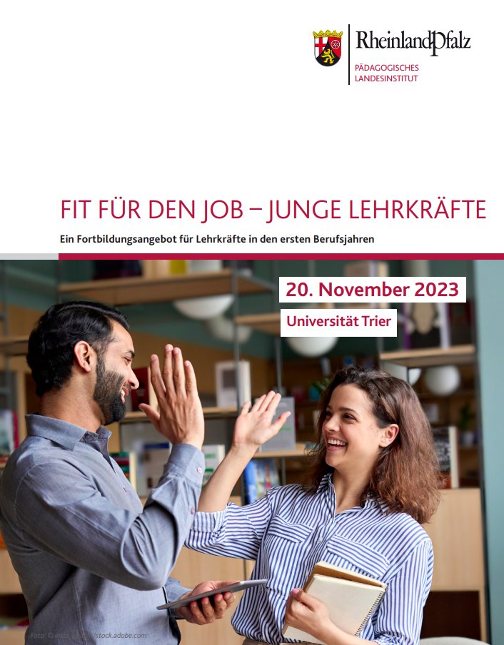 pl_rlp's tweet photo. Fit für den Job - Fortbildungsangebot für #Lehrkräfte in den ersten Berufsjahren: #Stimmhygiene mit #Logopädin Nicole Schumacher am 20.11. Uni Trier 
#Stimmstörung und präventives #Stimmtraining #Lehrergesundheit #Berufseingangsphase 
Anmeldung bis 16.11.: https://t.co/vVspLGaHUo https://t.co/sTNFT23Kfj
