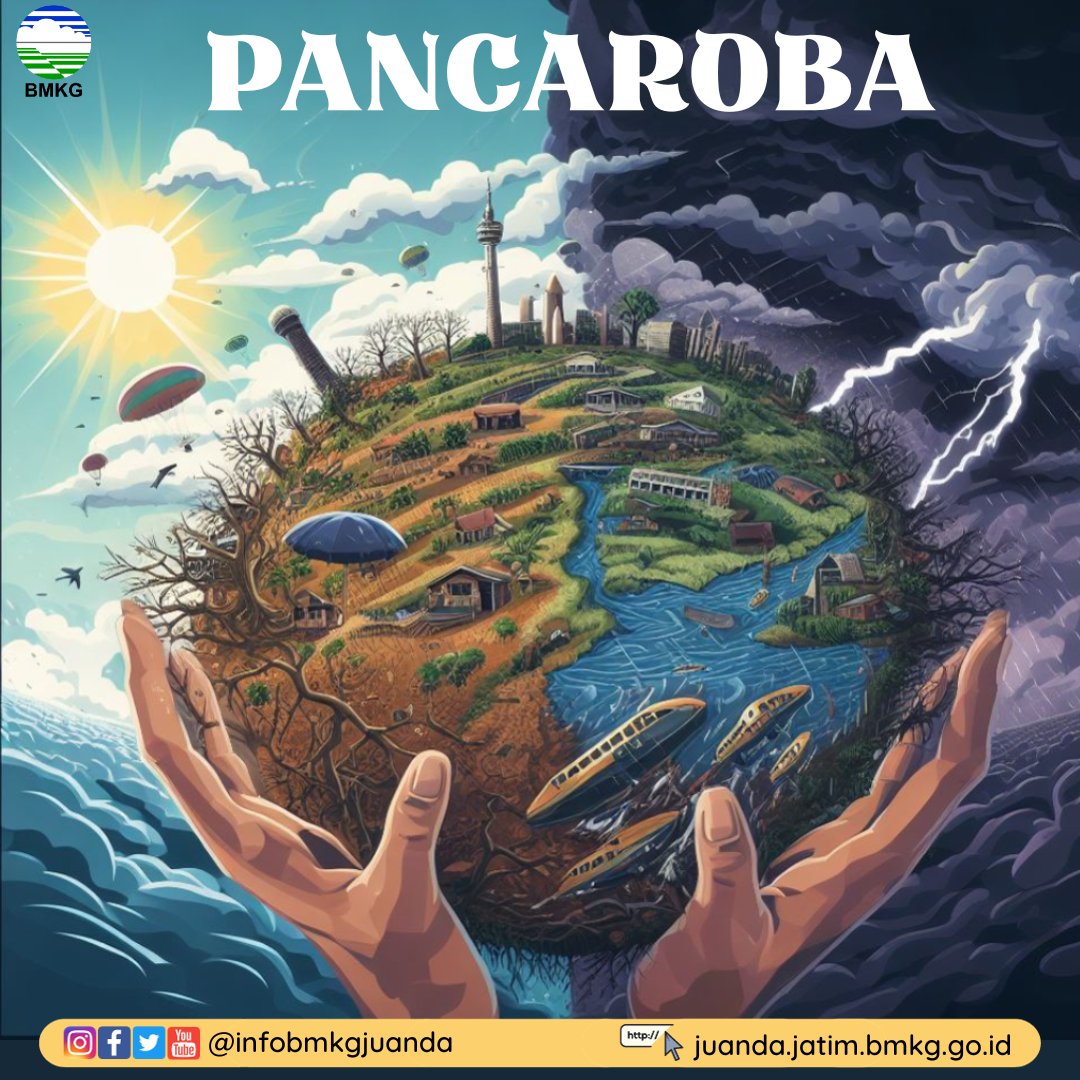PANCAROBA
Bagian 1

Gmn guys…
Bingung g?
Ko skrng panas lg, pdhl kemarin dah mlai hujan
Hmm…
Knp jd d ghosting ama hujan neh?
Pdhl kemarin2 hujanny dah serem loh,
Ada yg hujan es, bahkan ada puting beliung
G usah bingung guys…
Inilah pancaroba
Yuk kita pahami apa itu Pancaroba