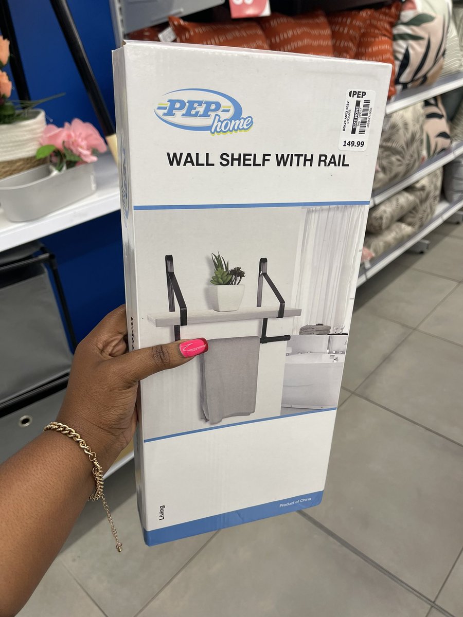 DropdLive's tweet photo. Modern wall shelf with rail๐๐ฅ๐from @PEPstores_SA home for only R149.99โจ. Store Location: Mall of Africa ๐. #dropd #pepstore #girltalkza #homedecor https://t.co/WXry8tetZt