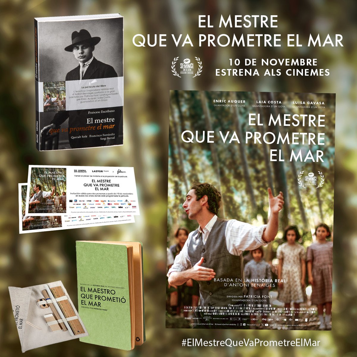 bibliotequescat's tweet image. 🔊El Servei de #BibliotequesCat i @filmax us convidem a participar en el sorteig #ElMestreQueVaPrometreElMar.
Regalem: 1 entrada doble, 1 novel·la @EditorialBLUME, 1 estoig i 1 llibreta

Com participar-hi?
-Feu-vos seguidors
-Clicar "m'agrada"
-Repiular-nos

El dia 8 el resultat!