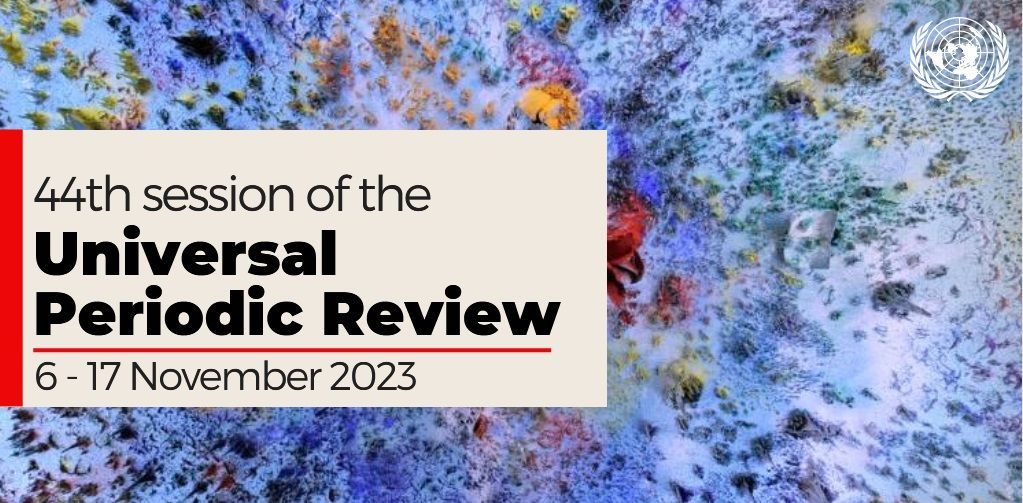 UNGeneva's tweet image. The Universal Periodic Review - a unique process to review the #HumanRights records of all 193 @UN Member States - starts today in @UNGeneva.

ℹ️  buff.ly/47imJO0 
📺 Watch live: buff.ly/45Xjcnc  #UPR44 @UN_HRC