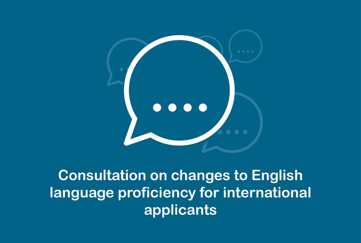 💬 Our first public webinar to support our consultation on the review of English language proficiency requirements is coming up. 

Register now to find out more and have your say.

🗓 8 Nov, 6pm
👉 ow.ly/jl7Q50Q3VjU