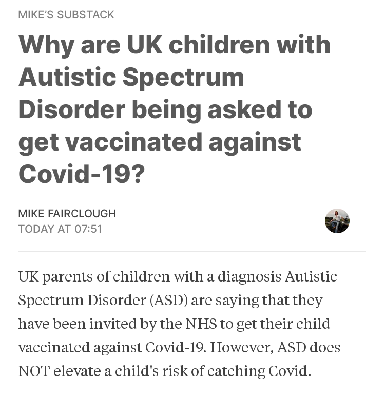 1MikeFairclough's tweet photo. Why are professionals from the ASD societies, and from the education and medical sectors, silent on this issue? It is their duty to be asking this urgent question and demanding answers.
What is abundantly clear is that many parents of ASD children, as well as other concerned members of the public, are not happy about this development. They feel suspicious and betrayed. Hopefully making the right decisions for their children and informing others in whatever way they can.
https://t.co/k1klCWElbx