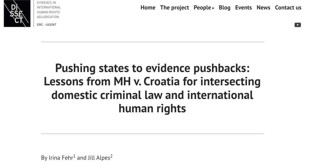 Do illegal cross-border #pushbacks of migrants constitute #crimes, #HumanRightsViolations, or both❓ And how do domestic criminal procedures on pushbacks intersect with regional human rights litigation❓ @MJAlpes and I explored these questions here: dissect.ugent.be/pushing-states…