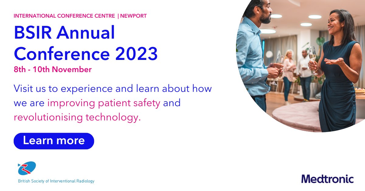 In partnership with @SedateUk, Medtronic will be sponsoring the 2023 @BSIR_News Annual Meeting. Come visit our stand to see the exciting RespArray™ & how we are promoting safe #sedation in the Learning Zone. bit.ly/3MwXM9z #education #patientcare #patientsafety