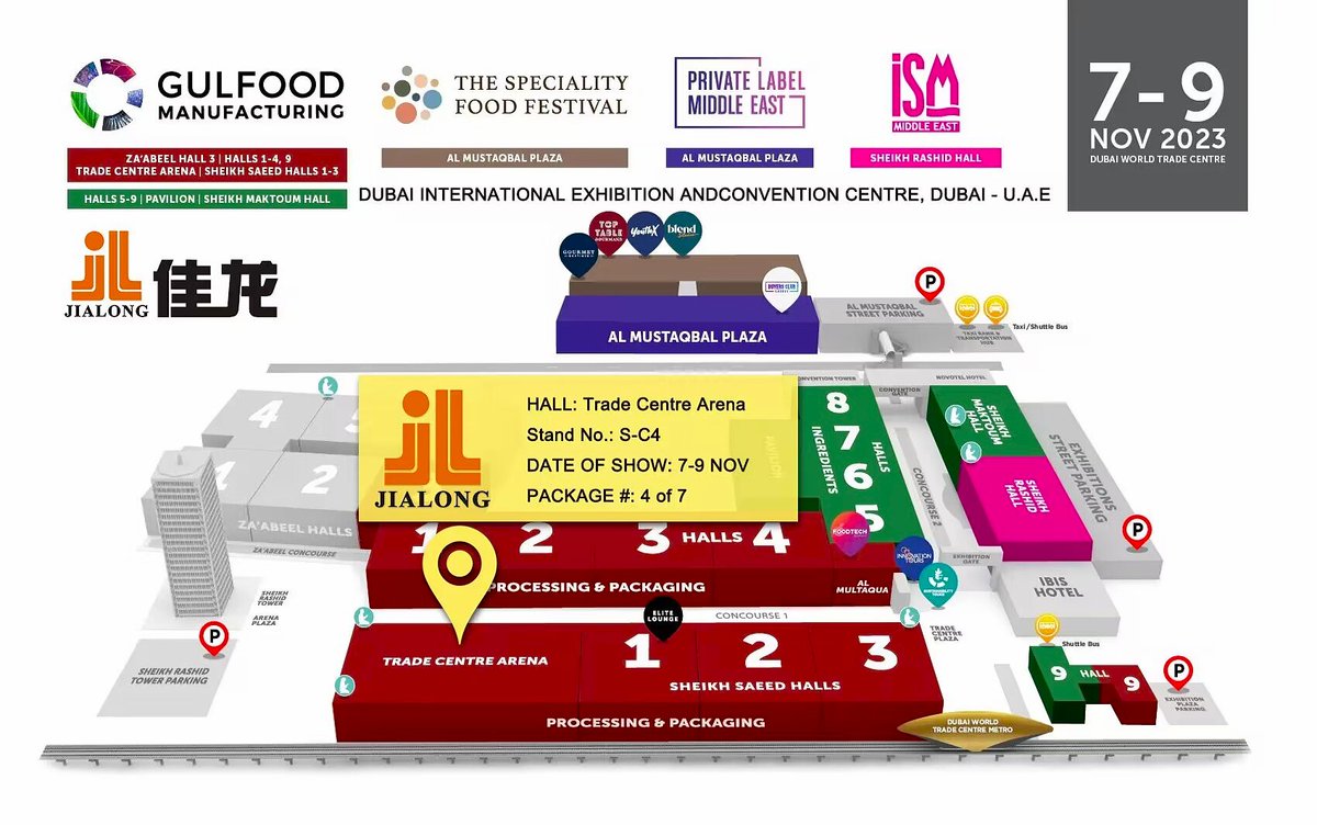 JialongOfficial's tweet image. Welcome to visit us,
Gulfood Manufacturing 2023 Dubai
HALL: Trade Centre Arena
Stand No.: S-C4
DATE OF SHOW: 7-9 NOV
PACKAGE#: 4 of 7
WhatsApp & WeChat: :+86 13625794992
#Jialong
#RicePacking
#PackingMachine
#PackingLineSolutions