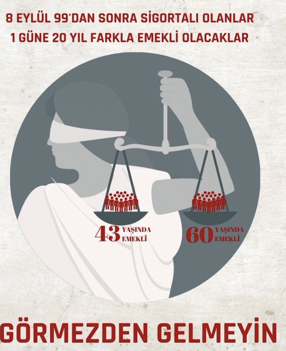 Şu anda 42 yaşında EYT Emeklisi Kadın akrabam var, 44 yaşında EYT Emeklisi kardeşim var  , 42 yaşında olup seneye 43 yaşında EYT emeklisi olmayı bekleyen iş arkadaşım var. Bu 3 T.C. vatandaşının devlete ödediği prim 6000 günün altında ‼️‼️‼️

Ben 45 yaşındayım çok çalıştım ve