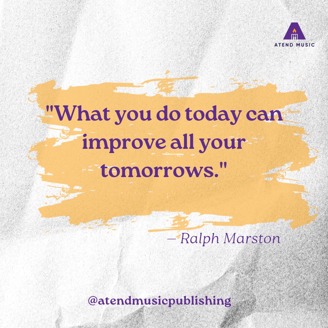 It's the start of a new week!
✨Choose to do the right things.
✨Take the right steps to ensure you reap all the profits of your hard work.
📍Sort out your music publishing today.
.
.
#mondaymotivation
#publishingroyalties 
#AtendMusic #atendmusicpublishing #musicpublishing
