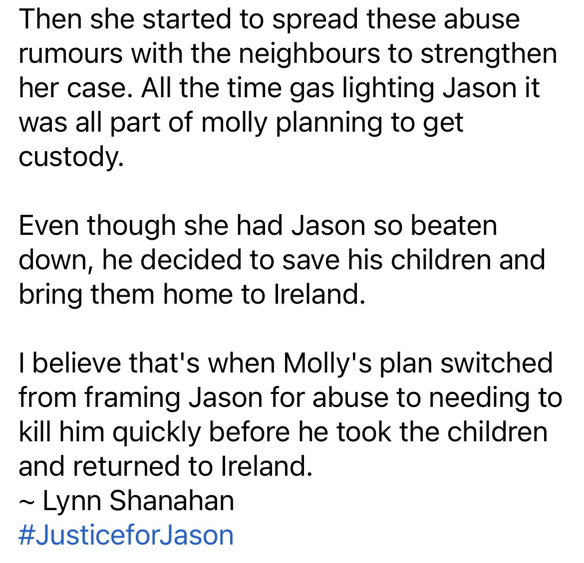 Words from Lynn Shanahan - Mags &amp; Jasons friend 💗
#JasonCorbett #Truth