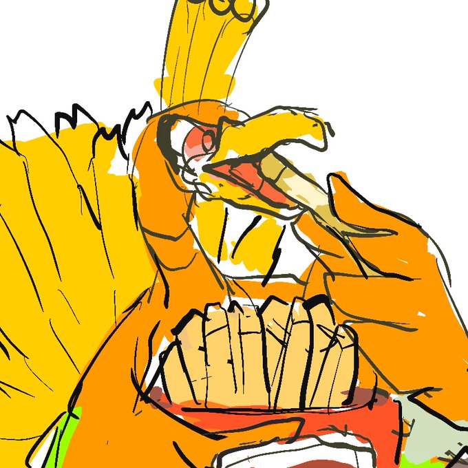 「eating french fries」 illustration images(Latest)