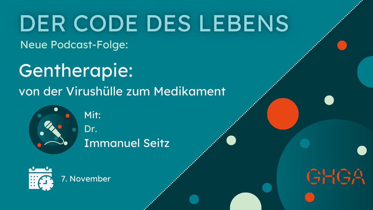 DerCodeDesLebens (@codedeslebens) on Twitter photo Morgen gibt es eine neue Podcastfolge mit dem Thema #Gentherapie: von der Virushülle zum Medikament🎙️Herzlichen Dank an Dr. Immanuel Seitz vom <a href="/uktuebingen/">Uniklinikum Tübingen</a> für das spannende Interview! Morgen gibt es eine neue Podcastfolge mit dem Thema #Gentherapie: von der Virushülle zum Medikament🎙️Herzlichen Dank an Dr. Immanuel Seitz vom <a href="/uktuebingen/">Uniklinikum Tübingen</a> für das spannende Interview!