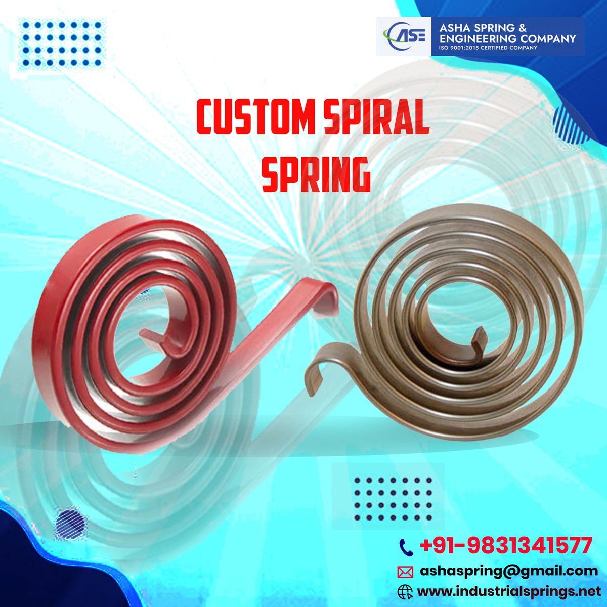 Custom spiral springs are perfect for a variety of applications, from furniture to machinery.
Feel Free to Contact us : 9831341577
Website: industrialsprings.net
bit.ly/3FeWGeA
#ashaspring #CustomSpiralSpring #SpringCustomization #SpiralSpringDesign #CustomSprings