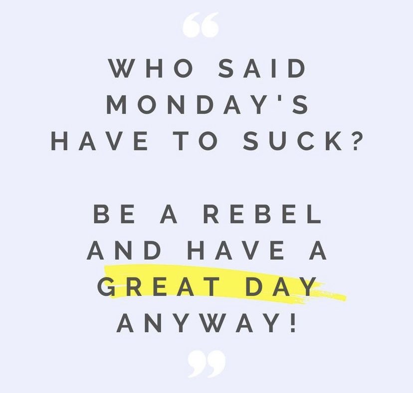 BE A REBEL💜
#rebel #monday #mondaymotivation #mondaymood #mondayquotes #magicmonday #possibilities #attitude #mindset #mindsetmatters #opportunities #newweek #quoteoftheday #freshstart #motivation #mentalhealth #mentalhealthmatters #talkingtherapy #mentalhealthrecovery