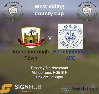 KnaresboroughFC's tweet photo. Match Day! Cup football under the lights this evening when @Official_BAFC are our visitors for the second round of @WestRidingFA County Cup. Will be a great game as always between both teams. Would be great to see plenty of Town supporters down to get behind the lads 🔴⚫️ https://t.co/SawKb4H3Ay