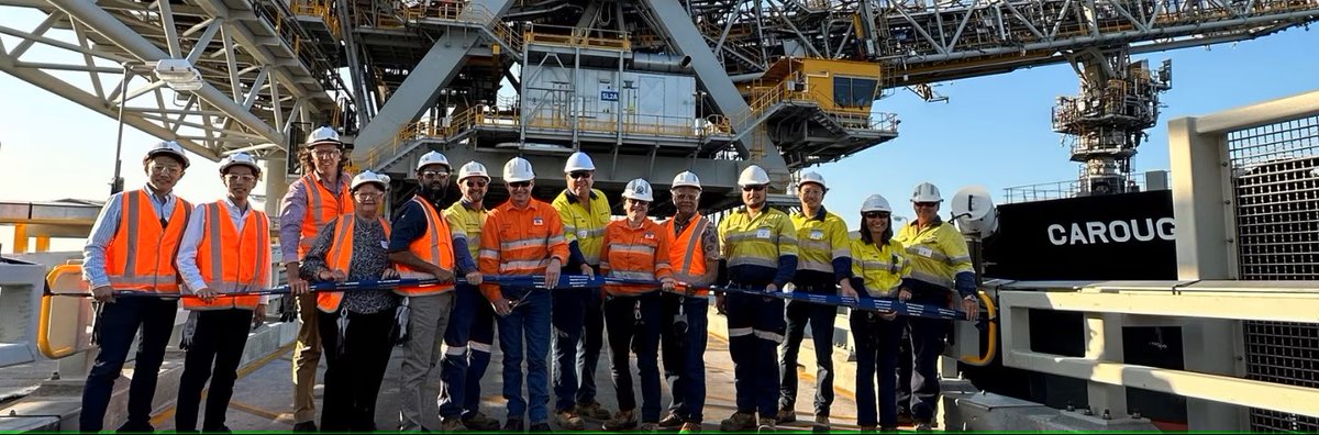 im_mining's tweet photo. BHP Mitsubishi Allianceโs Hay Point team recently celebrated the completion of the Shiploader and Berth Replacement Project, nicknamed SABR, in Queensland, Australia | https://t.co/Rf6bTWQkhO @bhp #BMA #HayPoint https://t.co/1GeceHIYeQ