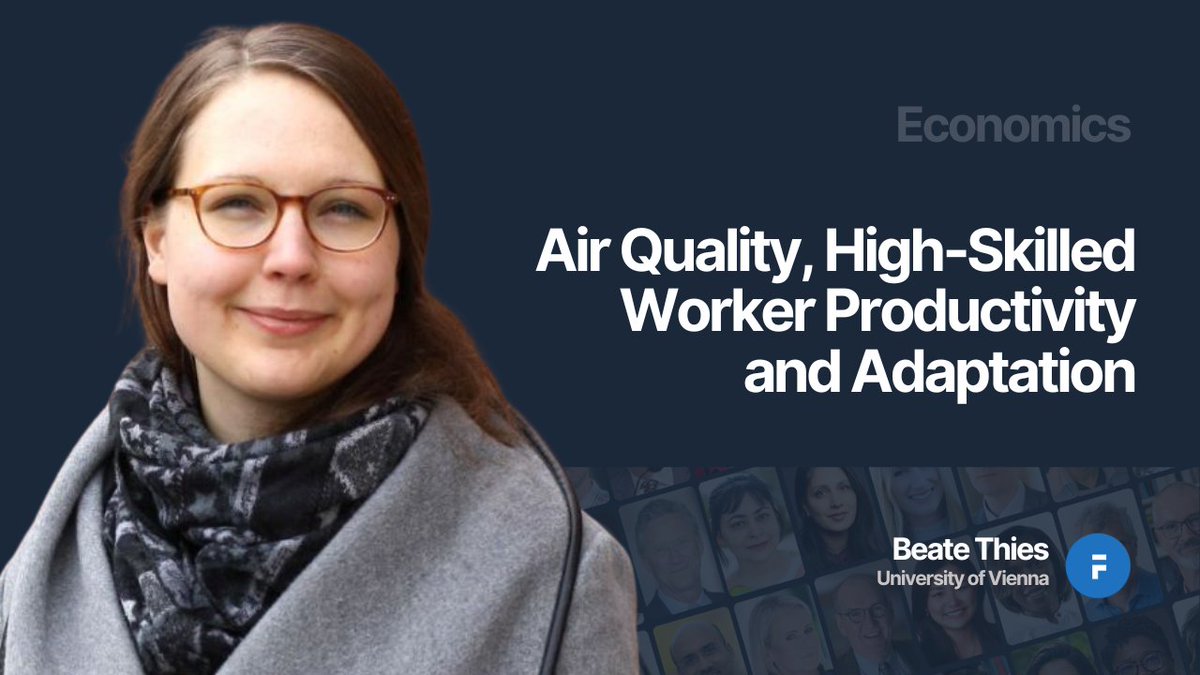 Faculti (@facultinet) on Twitter photo Highly skilled knowledge workers are important drivers of innovation and long-run growth. Beate Thies <a href="/BeateThies/">Beate Thies</a> <a href="/univienna_econ/">Economics Department, University of Vienna</a> <a href="/univienna/">Universität Wien</a> discusses how air quality affects productivity and work patterns among these workers, using data from <a href="/github/">GitHub</a> faculti.net/air-quality-hi… Highly skilled knowledge workers are important drivers of innovation and long-run growth. Beate Thies <a href="/BeateThies/">Beate Thies</a> <a href="/univienna_econ/">Economics Department, University of Vienna</a> <a href="/univienna/">Universität Wien</a> discusses how air quality affects productivity and work patterns among these workers, using data from <a href="/github/">GitHub</a> faculti.net/air-quality-hi…