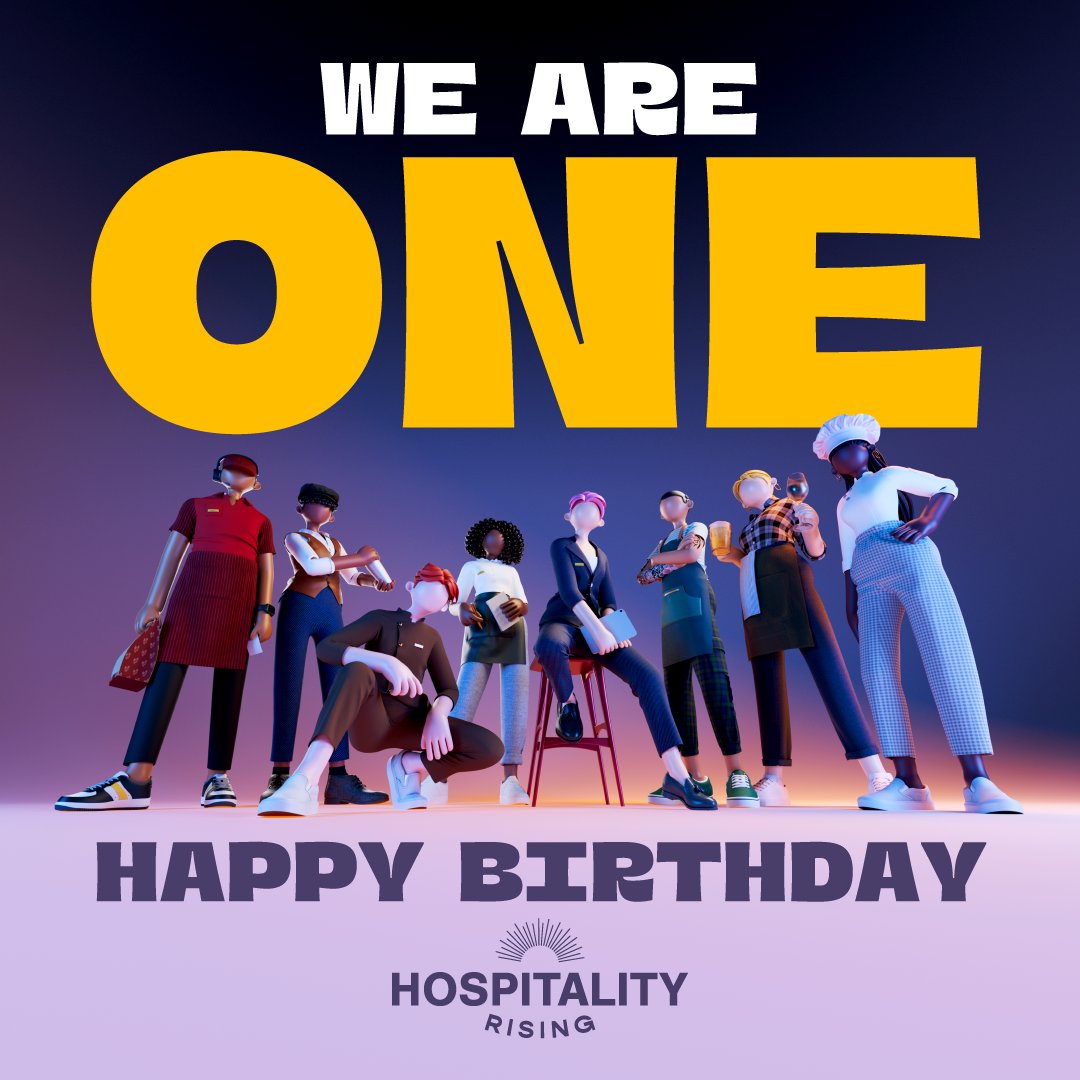 🥳 As a proud supporter of @HospoRisingUK, we'd like to wish the campaign a very happy first birthday! 

📧 For more information and give your support to this important initiative, get in touch at hello@hospitalityrising.org 

#RiseFastWorkYoung #HospitalityRising