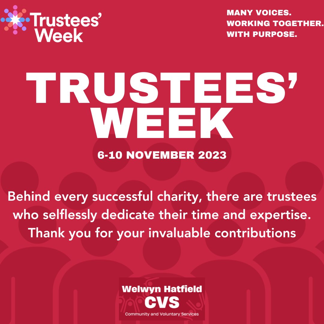 WH_CVS's tweet photo. Many voices. Working together. With purpose
We’d like to say thank you to our team of superstars trustees.
#TrusteesWeek #charityfocus #WHCVS #HertsCharity https://t.co/VOBLdrONeD