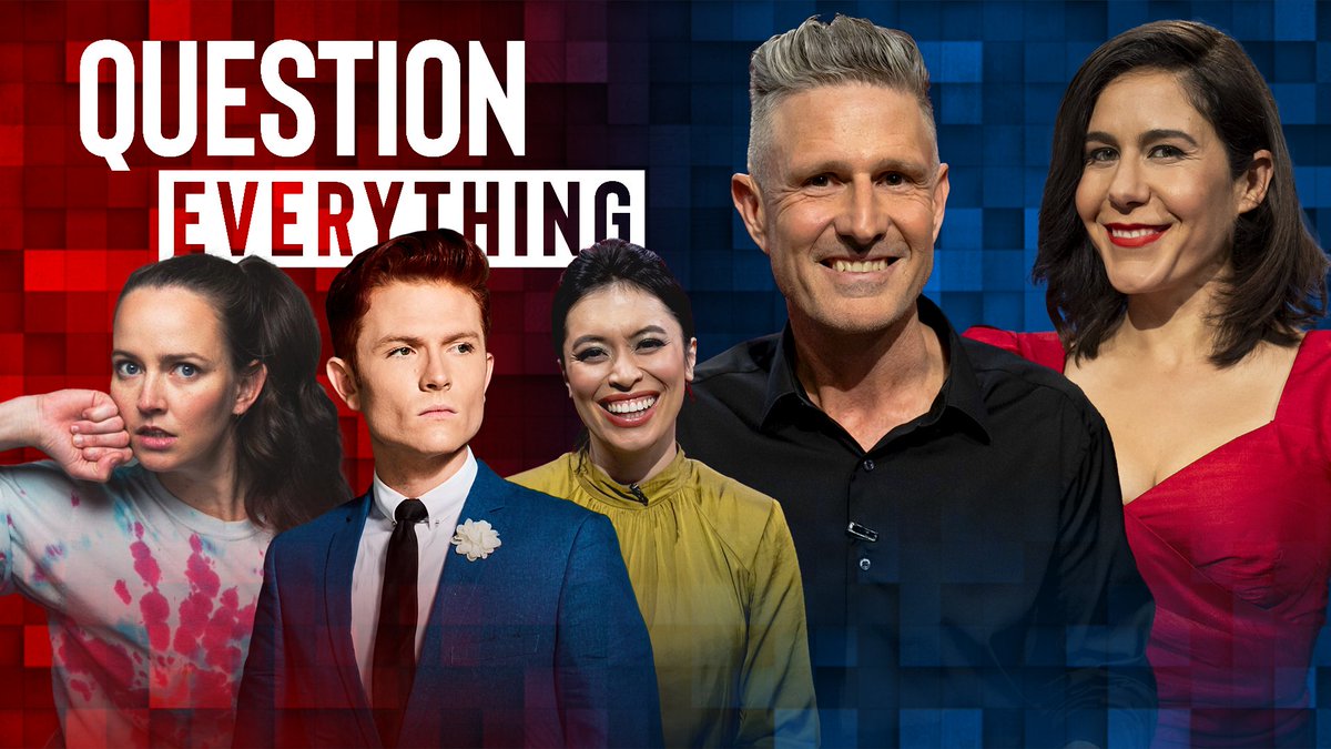 The new season of Question Everything is on Wednesday night 8:30pm on ABC TV and ABC iview. Joining Jan and I this week are @aalleexxlleeee, @rhysnicholson and @zoecoombsmarr. If you'd like to see the bits the @ABCTV won't let us put to air, join our studio audience #ABCQE