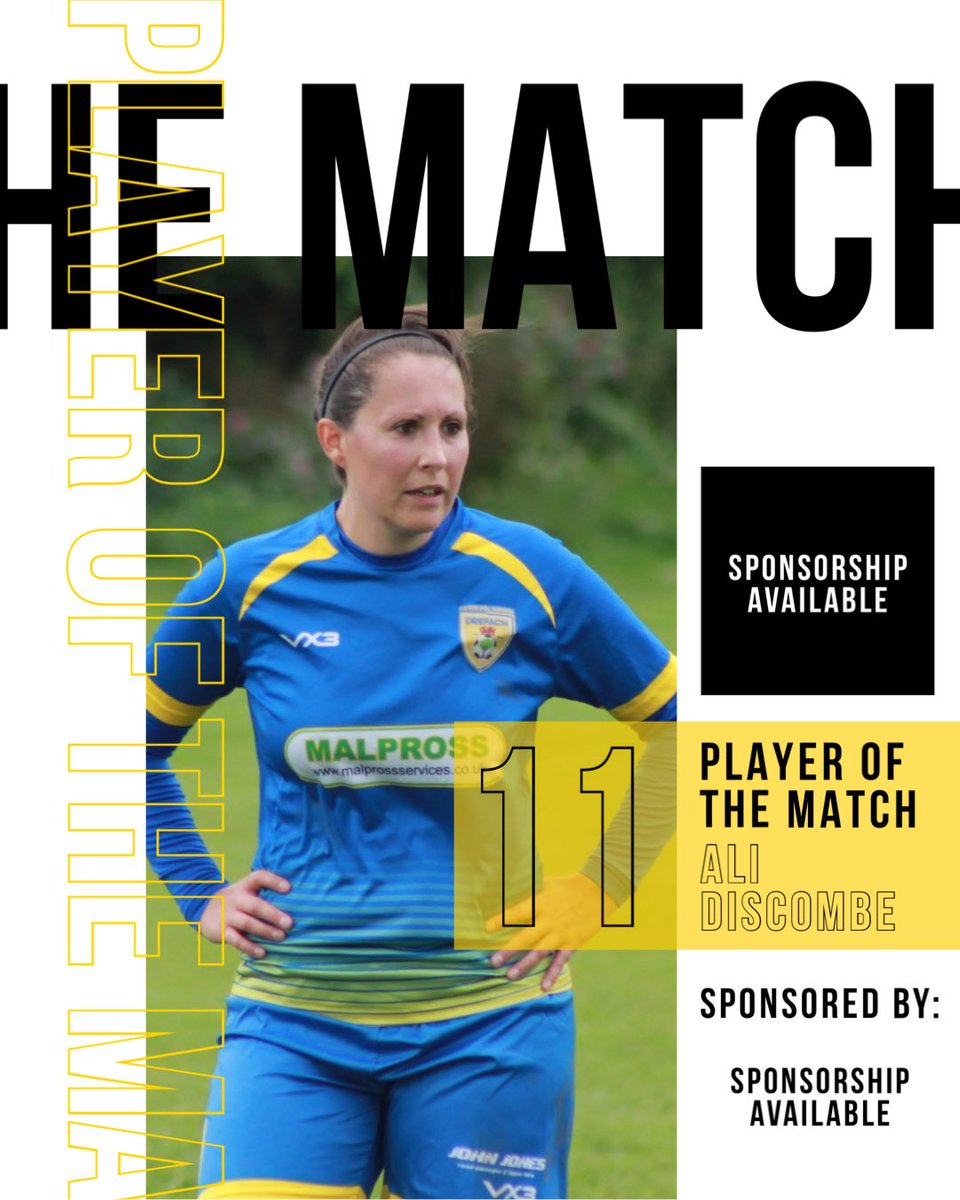 CPDDrefachWomen's tweet photo. 𝗣𝗟𝗔𝗬𝗘𝗥 𝗢𝗙 𝗧𝗛𝗘 𝗠𝗔𝗧𝗖𝗛

Congratulations to Ali Discombe &amp; Meleri Owen as they stood out in our game yesterday against Pontardawe.

𝙉𝙚𝙭𝙩 𝙐𝙥… 𝘾𝙖𝙧𝙢𝙖𝙧𝙩𝙝𝙚𝙣 𝙏𝙤𝙬𝙣 (𝙃)

🔵🟡 | #WeAreDrefach #NiYwDrefach

@westwaleswgl https://t.co/lu8eOhP22O