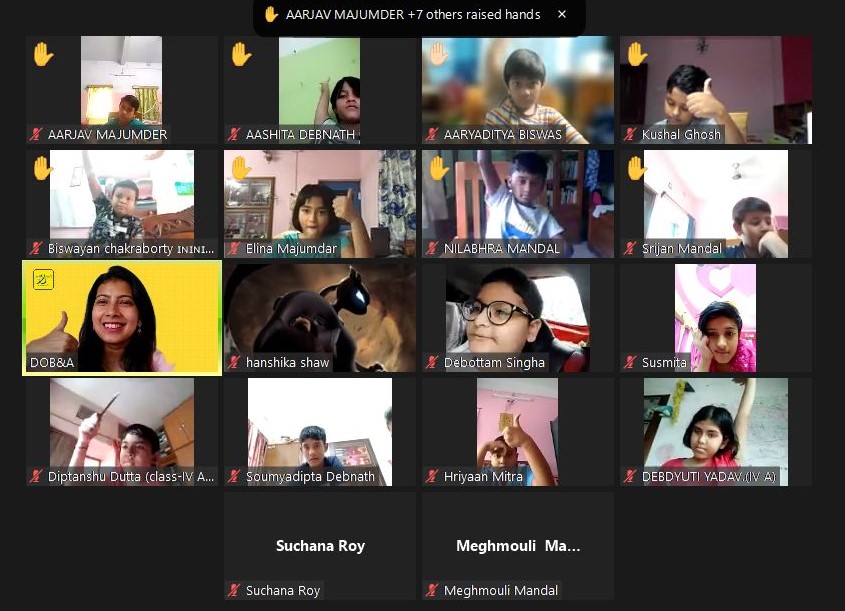 DOBnAssociates's tweet photo. Derek O'Brien and Associates conducting a GK and Current Affairs session for the students of Classes 3-4 of Garden High School Kalyani on 4 November. #onlinelearning https://t.co/PkX7Xg7Bzq