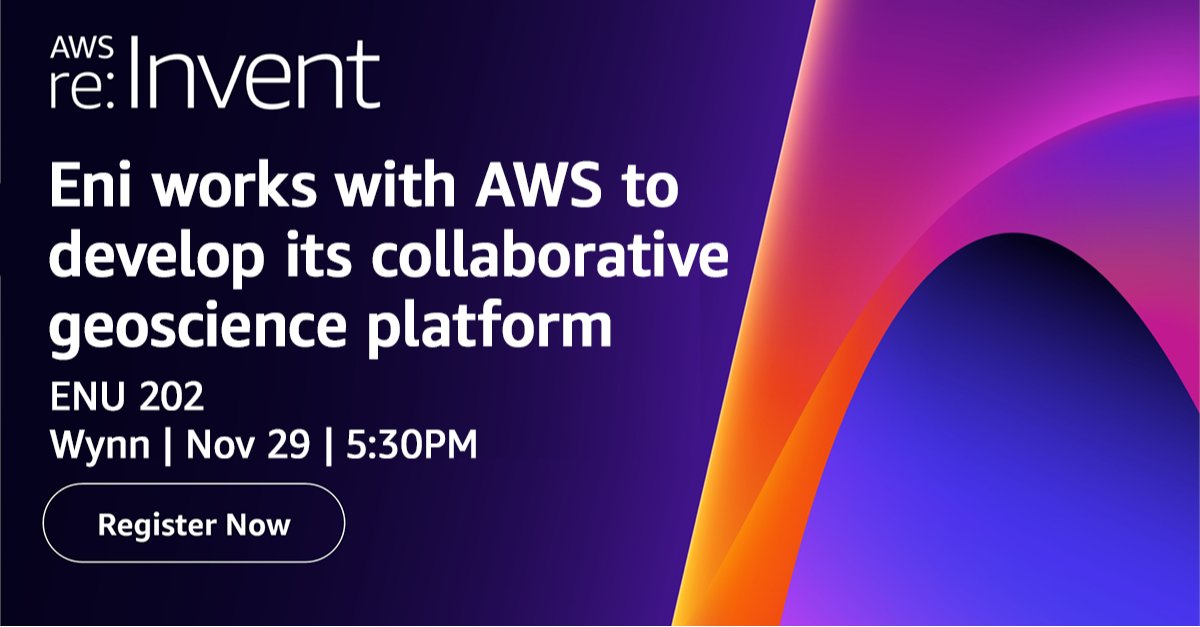 Calling all geoscientists and technology enthusiast! 🗺️ Don't miss the unveiling of GECO at re:Invent 2023, a revolutionary new geoscience platform from Eni and AWS. bit.ly/40uwcPR