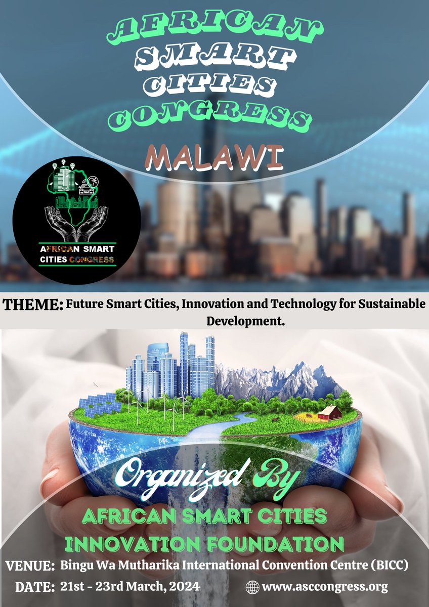 Get ready for a groundbreaking event that's set to shape the future of urban living -the African Smart Cities Congress 2024! 
We invite you to be a part of this remarkable journey, focusing on'Future Smart Cities, Innovation,and Technology for Sustainable Development'at #ASCC2024