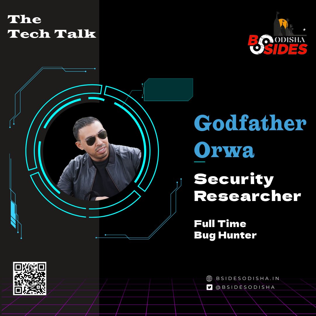 🎤 Speaker Update🌐

We're thrilled to announce <a href="/GodfatherOrwa/">Godfather Orwa 🇯🇴</a> 
as our Tech Speaker for BSides Odisha 2023 event.

Date: 2nd December 2023
🕤 Time: 9:00AM onwards
📋 Agenda: Stay tuned for updates
📍 Location: PAL Heights ,Jayadev Vihar, Bhubaneswar, Odisha

#BSidesOdisha2023