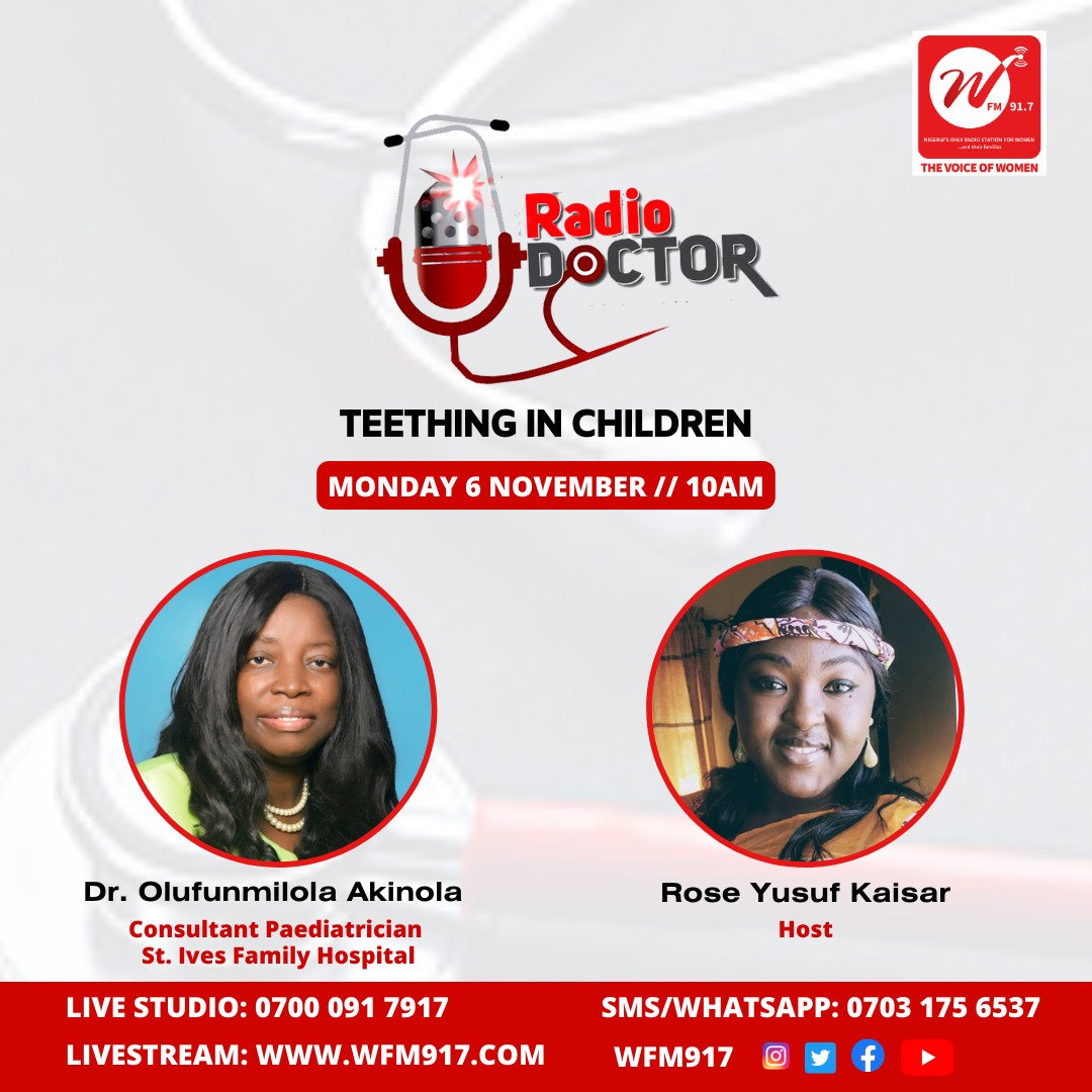 wfm917's tweet image. #RadioDoctor today provides you with health tips to help the little ones smile through the discomfort.  
.
Tune in as Dr. Akinola of @stives_hospital takes us on a journey toward happier &amp;amp; healthier kids

#RadioDoctor #teethingtips #healthylittlesmiles
#teethinginchildren