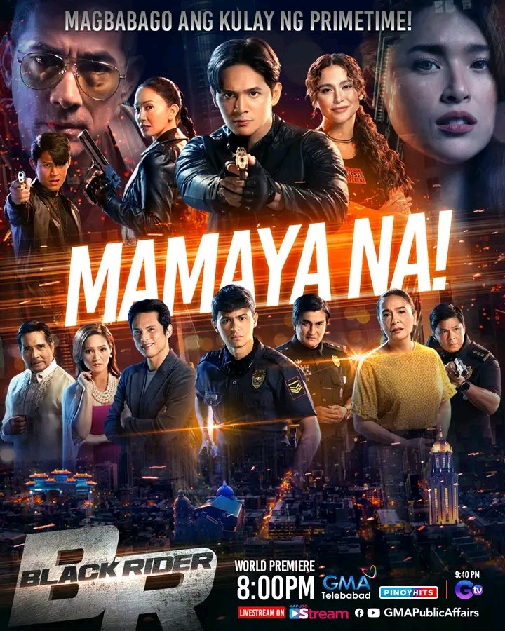 Good afternoon po. Sabay sabay po natin subaybayan ang World Premiere ng BLACK RIDER mamayang Gabi, 8pm after ng 24 Oras mga Kapuso!

RURU MADRID
#BlackRider