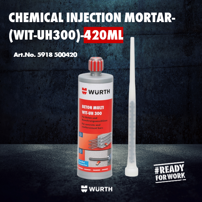 WurthKSA's tweet image. CHEMICAL INJECTION MORTAR CONCRETE MULTI WIT-UH 300😮👌

#حلول_التثبيت #constructionchemicals #structuralfasteners #مواد_البناء #RebarSealing
#ksa #wurth #wurthksa #offer #constructionhardware