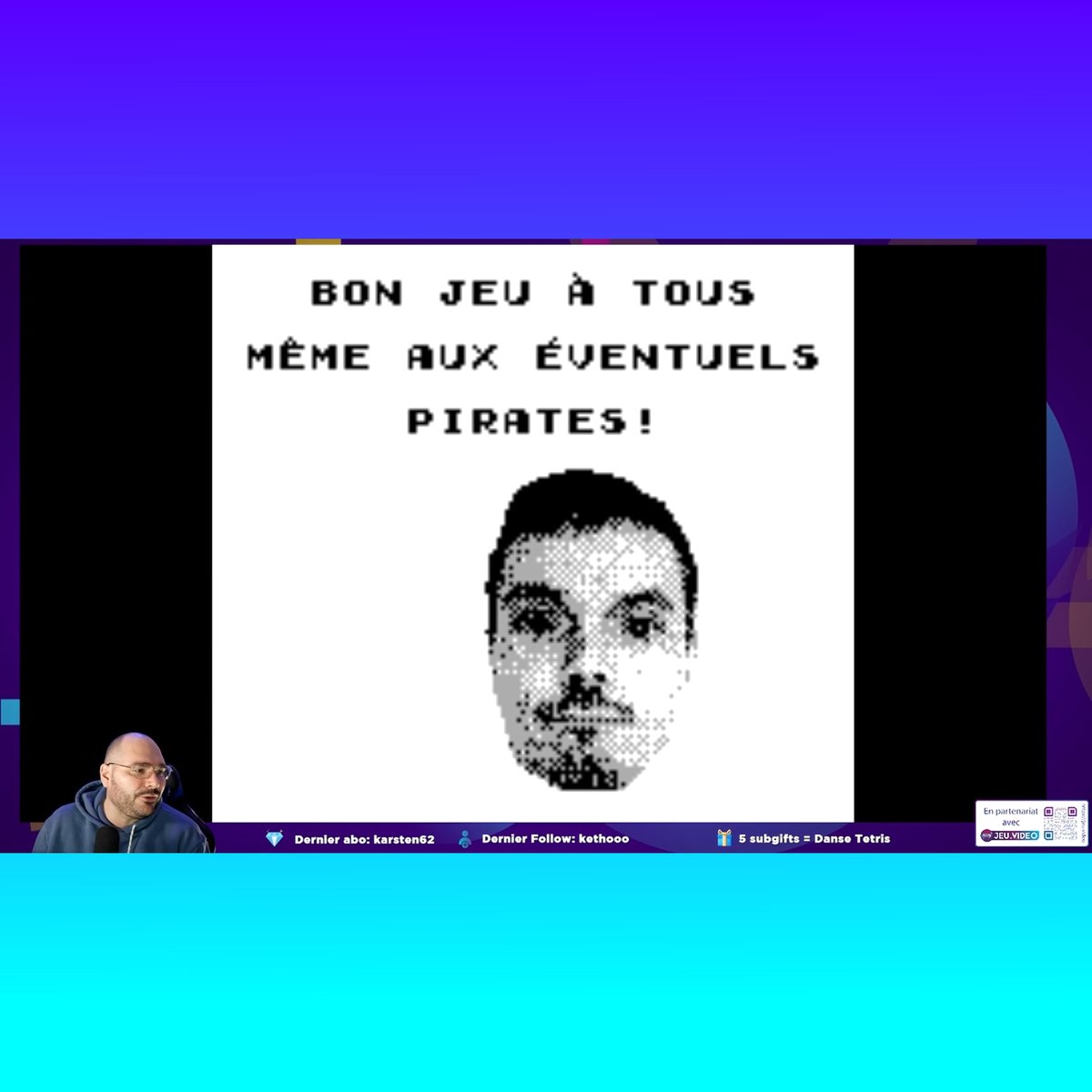 johndostudio's tweet photo. Un grand merci à @emulemoi d'avoir pris de son temps de stream pour tester "Super Pixel Boy GB" malgré quelques soucis de 🎮, et un niveau 5bis traumatisant 😂
Il a quand même affronté et vaincu le terrible voleur de raider, donc 👏
#gameboy #superpixelboy #gameboycamera #gb https://t.co/aDtw2jPf4D