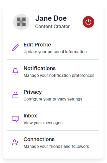_YourReactDev_'s tweet image. Prompt: A component to display settings for a social media app for users
Result:
#uiuxdesign #webdevelopment #reactjs #nextjs