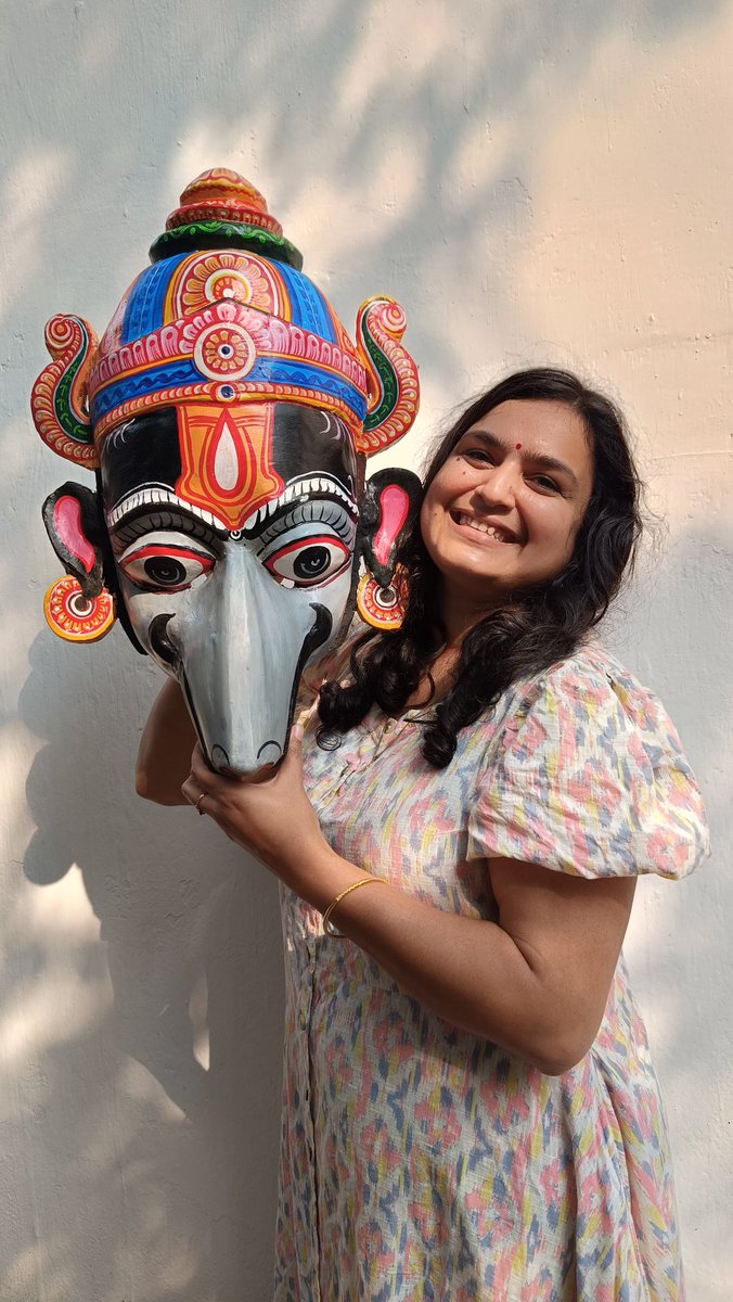 SumitraParhi's tweet photo. Wooden Mask of Odisha.
#crafts
#mitracraft
#craftsofodisha
#woodenmask
#mask https://t.co/Dg27VDWQo0