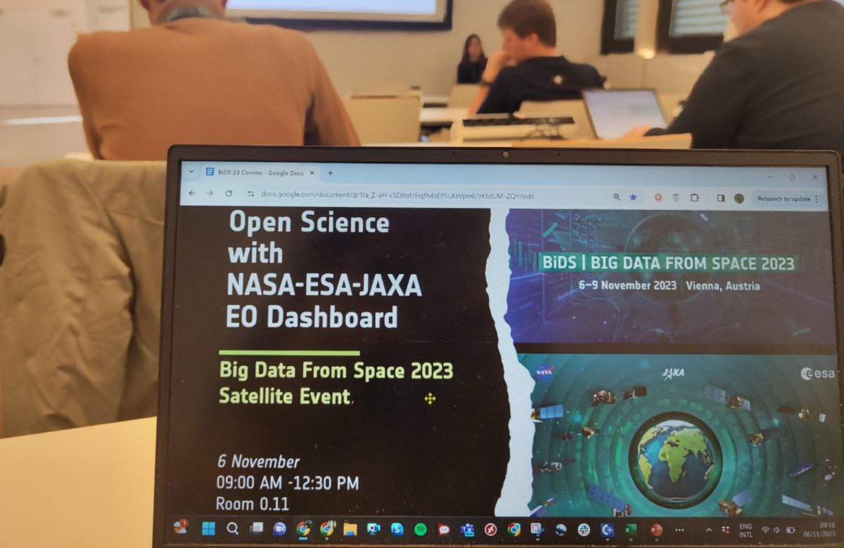 EO_OPEN_SCIENCE's tweet image. The eodashboard.org is enabled by multiple interoperable technologies: 
⚙️VEDA (go.nasa.gov/43xnxwI) 
⚙️EDC (@EuroDataCube) 
⚙️earth-graphy (tinyurl.com/azc9pmks) 
...and #STAC catalogue which is now being presented by @eox_a !