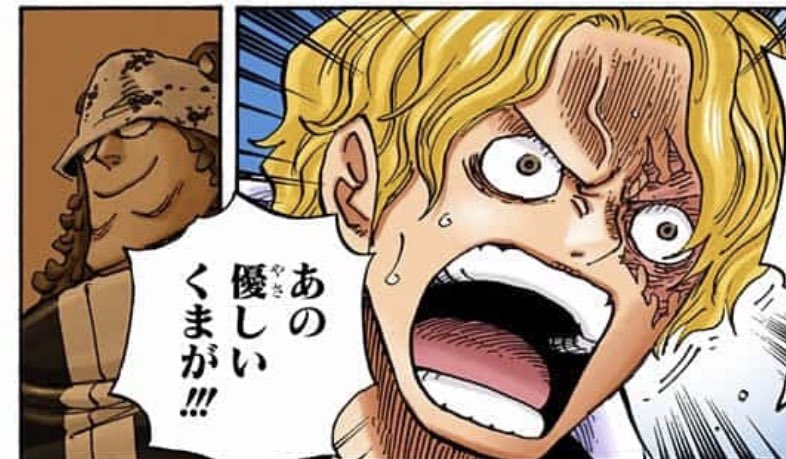この頃は「あの」と言われてもあまりピンと来てなかったけど、今ならよくわかる。  サボとくまが合ったのは12年前。ジニーが攫われた年から2年後。サボがあったときもくまは変わらず優しかったんだな。  #今週のワンピ #1097話