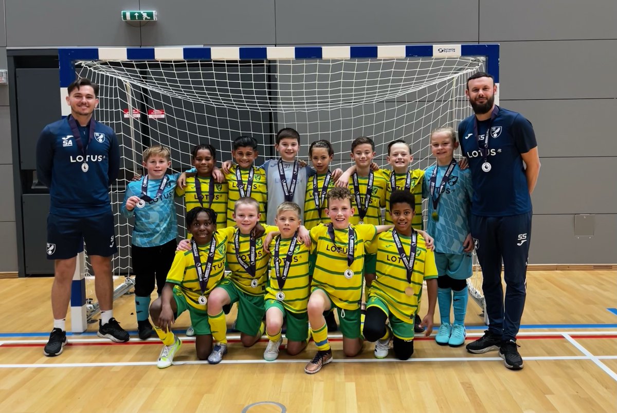 NorwichCityAcad's tweet photo. Congratulations to the U10s who won the Premier League’s Futsal Powerplay tournament yesterday 🥇⚽️👏 https://t.co/MJO6TSx83z
