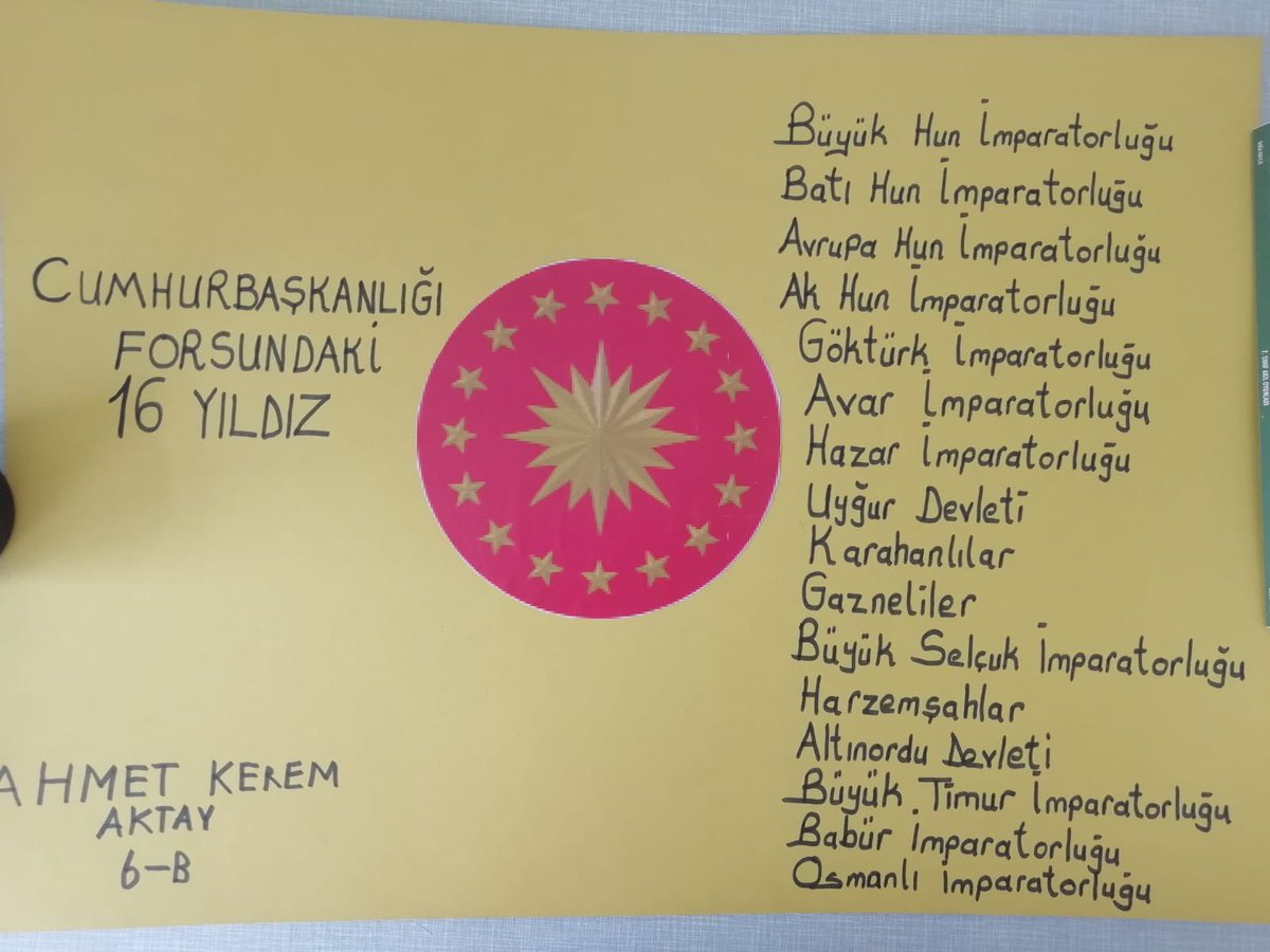 Öğrencilerimiz sosyal bilgiler dersimizde Cumhurbaşkanlığı Forsu üzerine 17 Türk Devletini yerleştirdiler. <a href="/DogaOkullari/">Doğa Koleji</a> <a href="/KvancBarlas/">Kıvanç Barlas 🇹🇷</a> <a href="/cigdemkarakas16/">Çiğdem Karakaş</a> <a href="/GuldemG/">Guldem Goceci Alhan</a> <a href="/EsinAlty/">Esin Altay</a> <a href="/SuniyeK/">suniye genç</a> <a href="/TopuzBurcu/">K. Burcu Topuz Bozkurt</a>